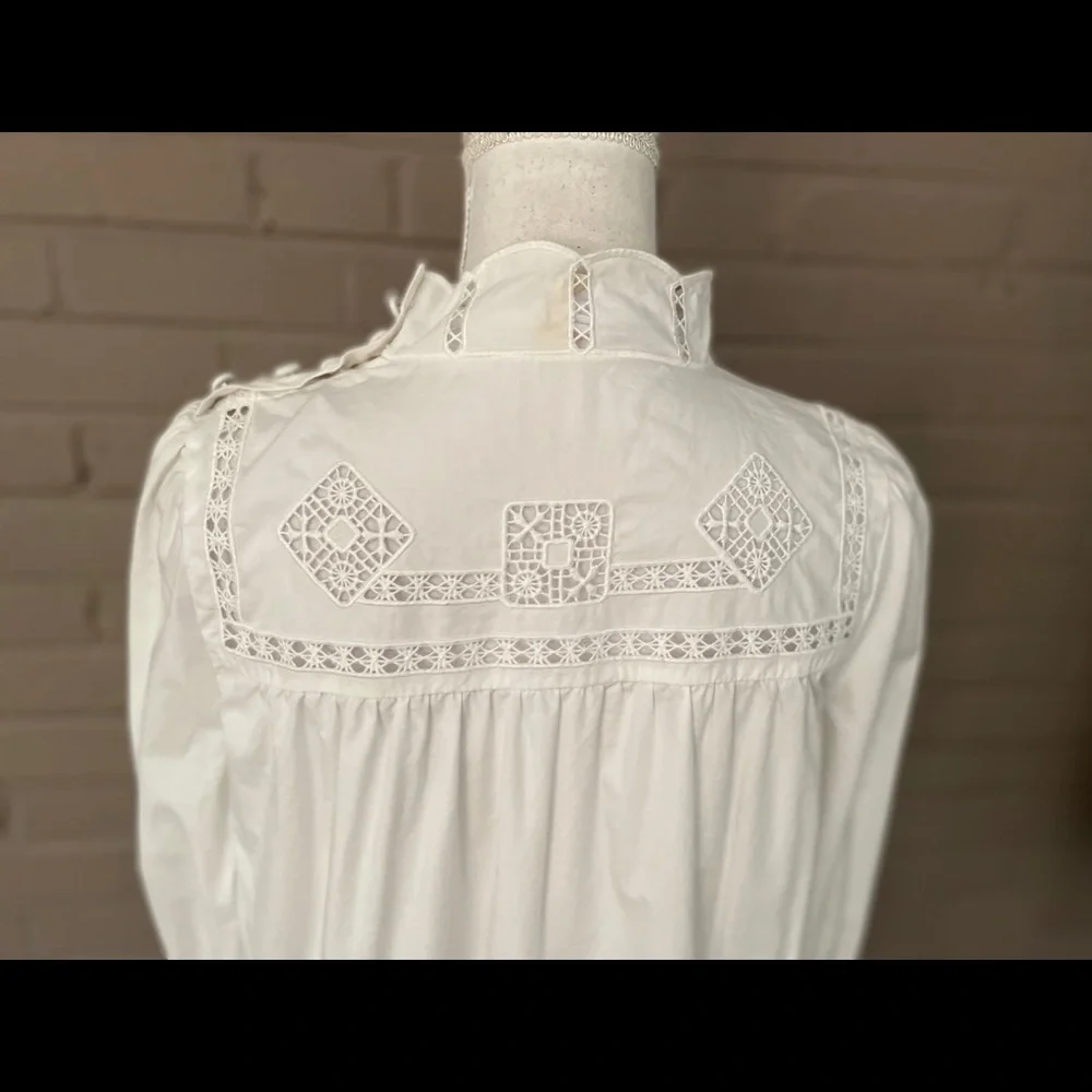 Free People White cotton blouse  S